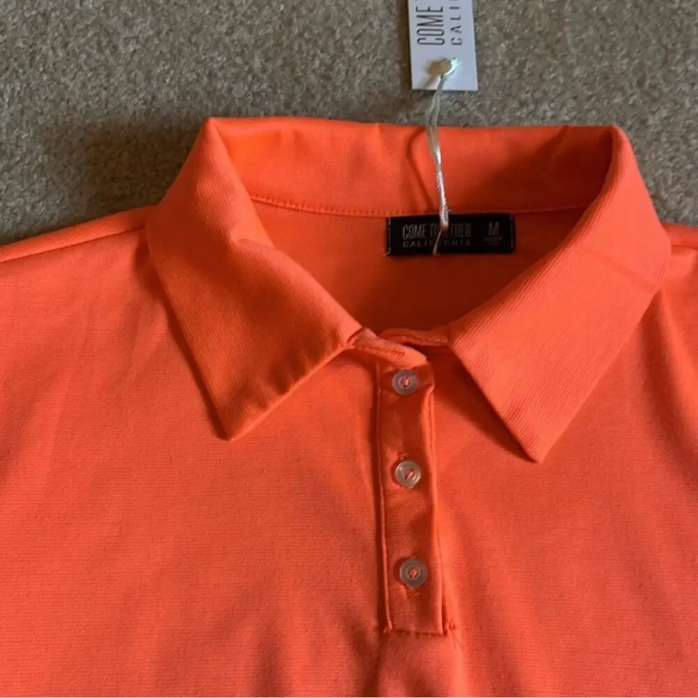 Come Together California Golf Tennis Neon Orange Tshirt Dress Women’s Size M NWT - Picture 5 of 10